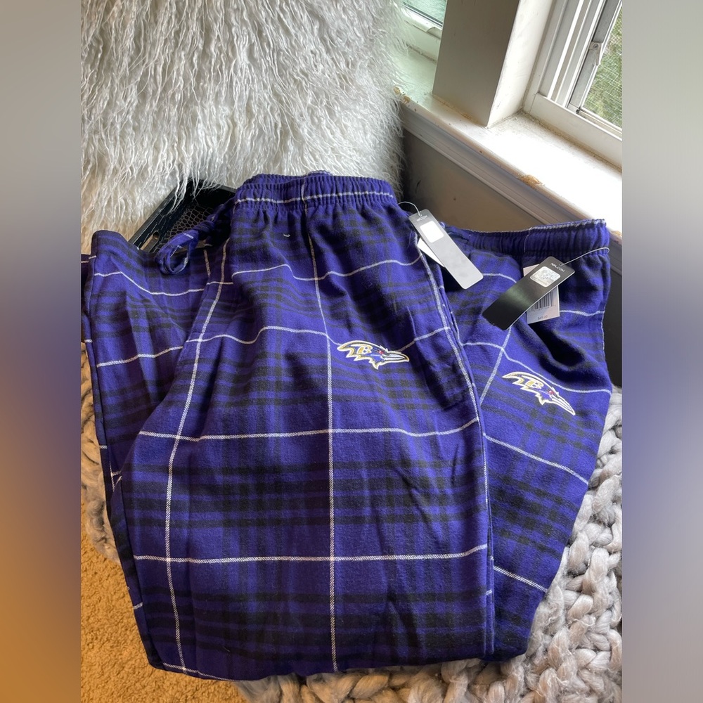 Baltimore Ravens NFL Mens flannel pajama pants